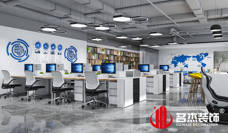 開放辦公區(qū)裝修設計效果