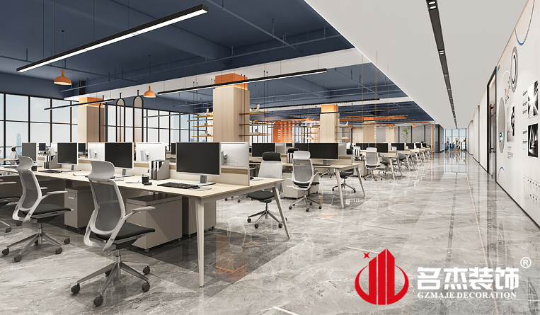 開(kāi)放辦公區(qū)裝修設(shè)計(jì)效果