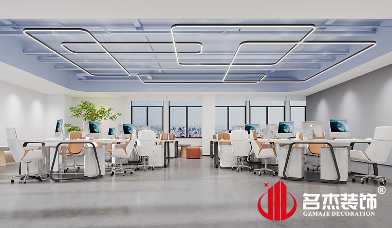 開放辦公區裝修設計效果